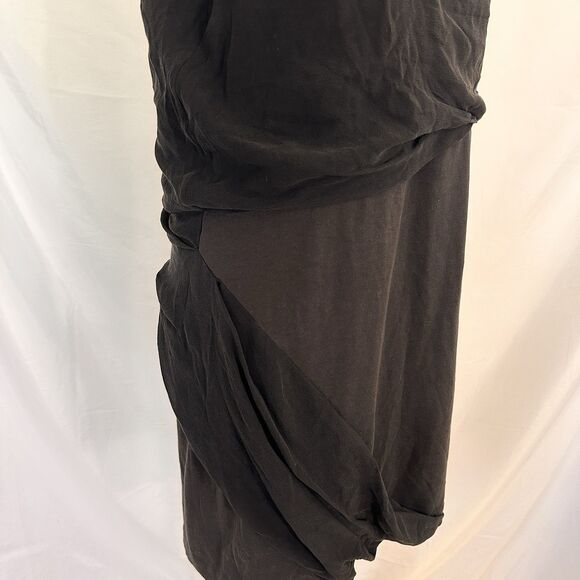 Phillip Lim Black sleeveless Dress Size 8 Cotton Silk Accents Cocktail - Picture 4 of 9